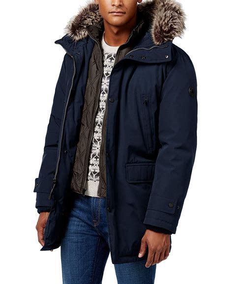 michael kors parka coat mens|Michael Kors men's jacket.